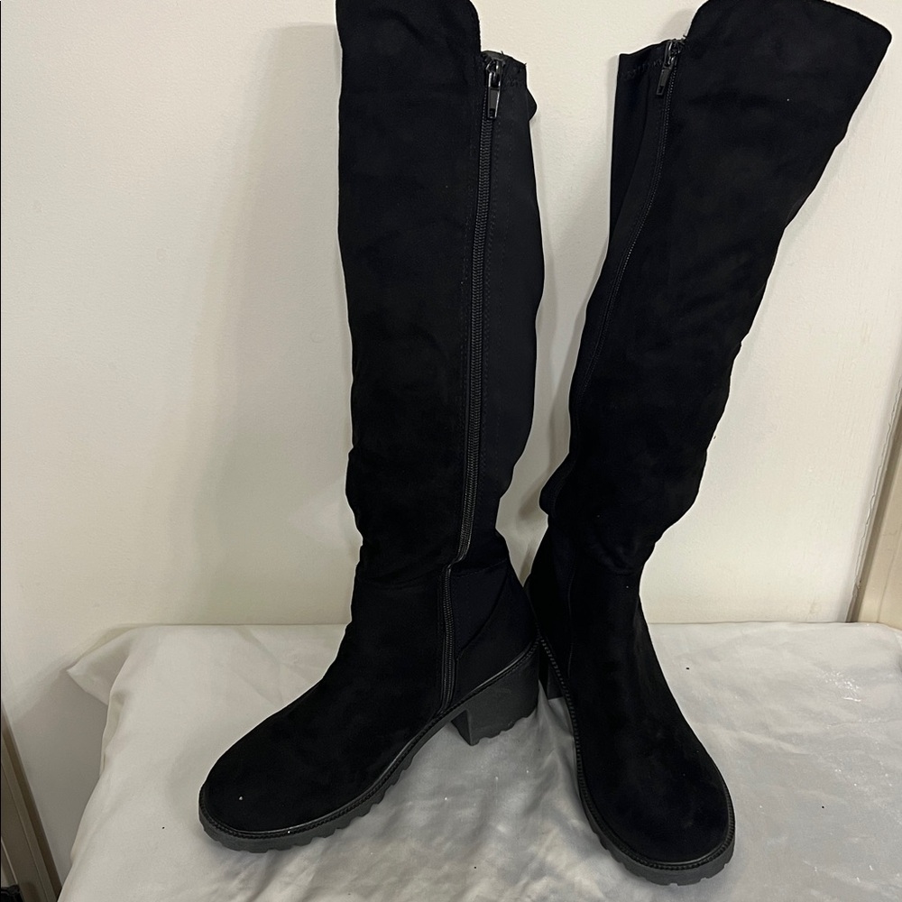 Black Knee-High Boots